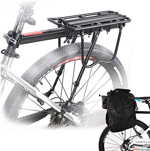 Malayas Portapacchi Bici, Bicicletta Posteriore Rack in Alluminio Ciclismo Reggisella Rack Mountain Bike MTB Portapacchi con Riflettore