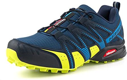 Hitmars Scarpe Trail Running Uomo Donna Scarpe Trekking Leggero Scarpe da Escursionismo Outdoor Traspirante Scarpe da Ginnastica Fitness Running Sneakers Blu Verde EU 39