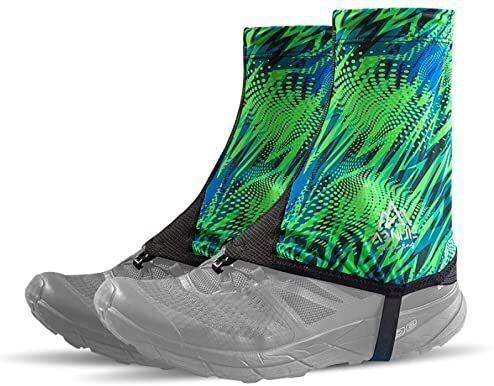 TRIWONDER Ghette Trail Running Ghette Basse per Scarpe Ghette Anti-Sabbia Uomo Donna Ghette per Trail Trekking Corsa Caccia Escursioni (Verde, L)