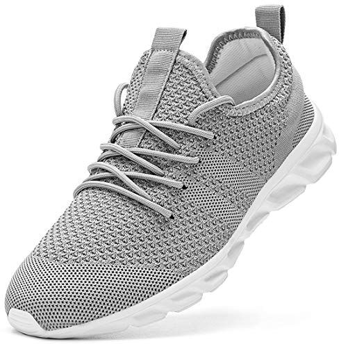 Damyuan Donna Scarpe da Running Ginnastica Camminata Sportive Trekking Tennis Trail Jogging Palestra Mesh Basket Sport Outdoor Fitness Sport Platform Sneakers Grigio 39 EU