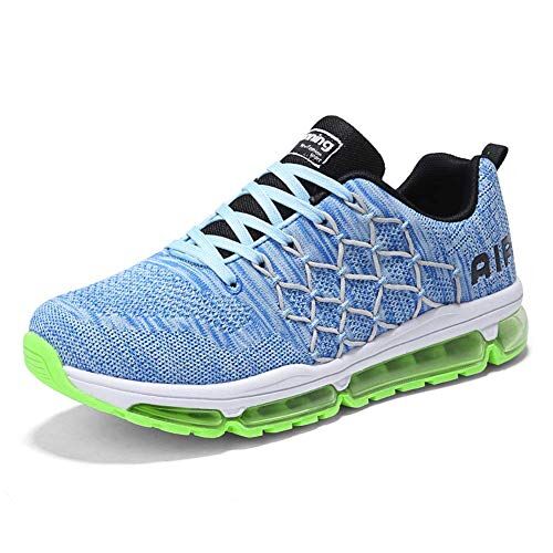 frysen Uomo Donna Air Scarpe da Ginnastica Corsa Sportive Fitness Running Sneakers Basse Interior Casual all'Aperto 1643 Blue 42