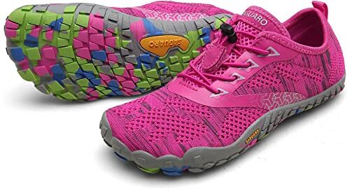 SAGUARO Scarpe Barefoot Minimaliste Donna Scarpe Multisport per Corsa/Allenamento/Trekking/Trail Running/Palestra/Camminata Scogli Sabbia Acqua - Morbido Comode e Leggere, Rosa, 36 EU