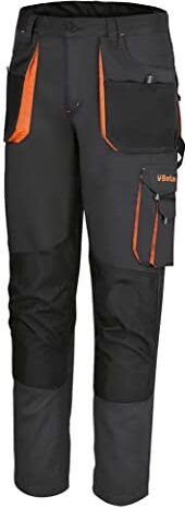 BETA 7860G Pantaloni da Lavoro Uomo Leggeri e con Tasche Laterali con Inserti Portaminuteria con Chiusura a Strappo, Taschino Porta Cellulare ed Inserto Porta Badge, Design e Vestibilità, grigio, 4 XL