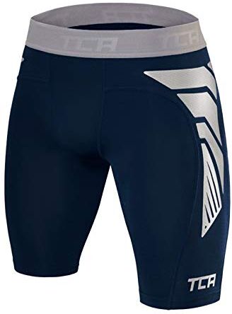 TCA Shorts Carbonforce Termici a Compressione per Ragazzo - Blu Scuro, L Ragazzi (10-12 Anni)