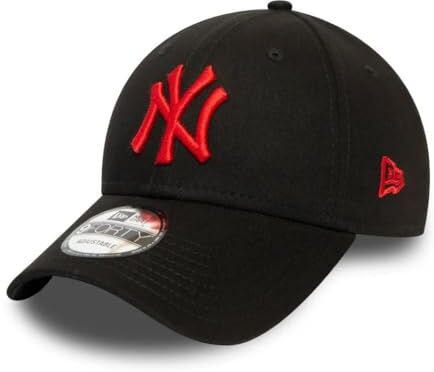 New Era York Yankees MLB League Essential Black Red 9Forty Adjustable cap - One-Size