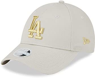 New Era Los Angeles Dodgers MLB Fankappe Damen Beige LA 9Forty Strapback Metallic Logo - One-Size