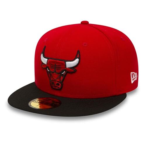 New Era NBA League Basic 59Fifty Snapback Chicago Snapback cap, Uomo, Red Black, 6 7/8 (54.9 cm)
