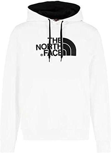 The North Face Felpa con Cappuccio Drew Peak, Uomo, TNF White/TNF Black, L