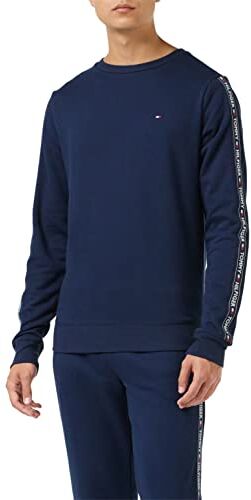 Tommy Hilfiger Felpa Uomo senza Cappuccio, Blu (Navy Blazer), S