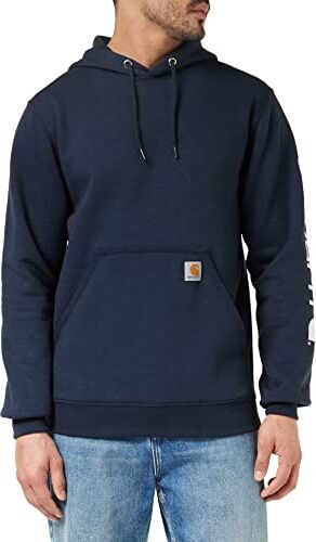 Carhartt Felpa Logo Sleeve Graphic, Loose Fit Uomo, Nuovo blu navy, XXL