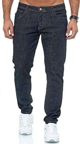 Redbridge Jeans da Uomo Pantalone Denim Ampia Gamma di Misure Street Heat Blu Scuro W30 L34