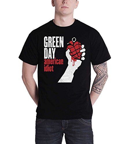 Green Day verde Day T Shirt American Idiot Grenade band Logo Ufficiale Uomo nuovo