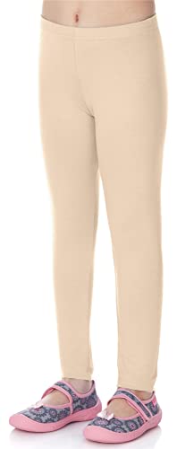 Merry Style Leggings Lunghi Bambina e Ragazza MS10-130 (Beige, 110 cm)