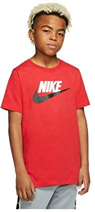 Nike Futura Icon Td, Maglietta A Maniche Corte Unisex Bambini E Ragazzi, Rosso (University Red/Black), 130