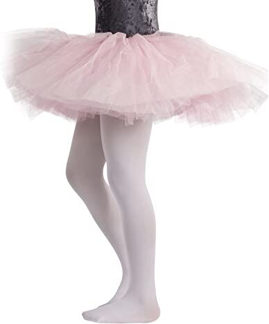 CALZITALY PACK 1/2 Collant Danza Bambina   Calze Ballet Bimba   40 Den   da 4 a 14 anni   Rosa, Nero, Naturale, Bianco (4 anni, Bianco)