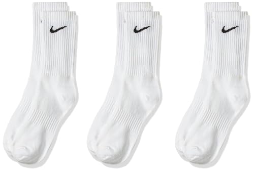Nike Socks Everyday LTWT, Calzini Uomo, Bianco (White/Black), 38–42 (Taglia produttore: M), Confezione da 3