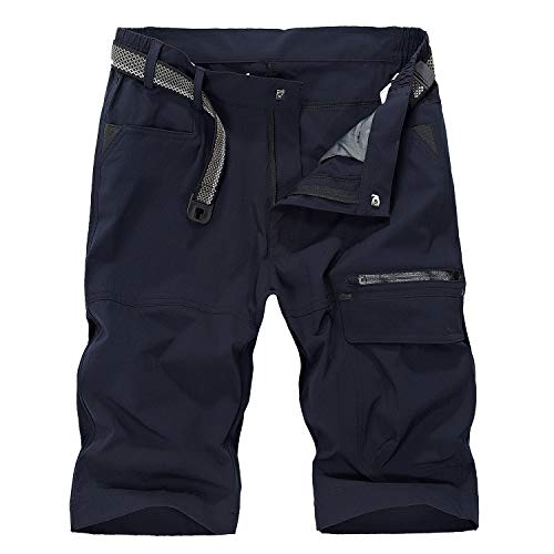 LHHMZ Pantaloncini da Uomo Pantaloncini da Trekking Traspiranti all'aperto Leggero Asciutto rapido Pantaloncini Cargo Sportivi Casual Pantaloni da Passeggio Bermuda Cargo Short