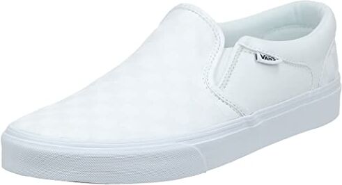 Vans Asher, Slip on Uomo, Checkerboard White White, 41 EU