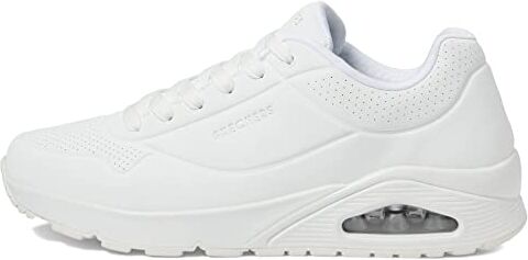 Skechers Uno Stand On Air, Sneaker Uomo, White Durabuck Mesh, 45 EU