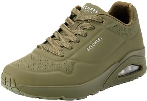 Skechers Uno Stand On Air, Sneaker Uomo, Olive Durabuck Mesh, 41.5 EU