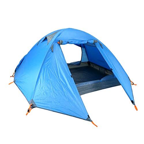 Azarxis 1-2 - 3 Posti Tenda da Campeggio 4 Stagioni, Tenda Ultraleggera da Spiaggia Montagna Alpinismo Trekking (Blu - 3 Persone)