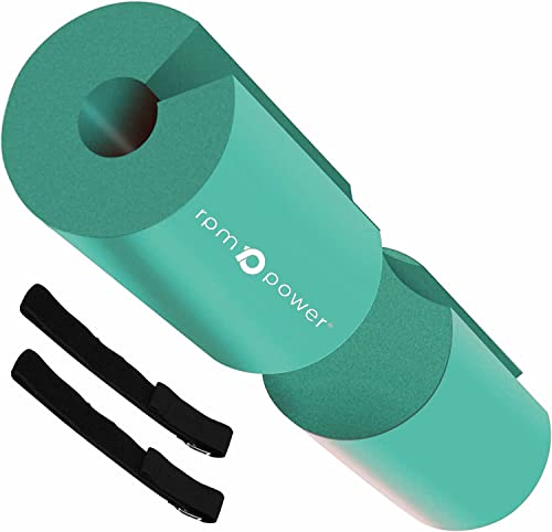 RPM Power Barbell Pad - Imbottitura per Bilanciere, Sollevamento Pesi, Squat, Hip Thrust e Affondi, Protezione Imbottita in Schiuma, Azzurro Acqua