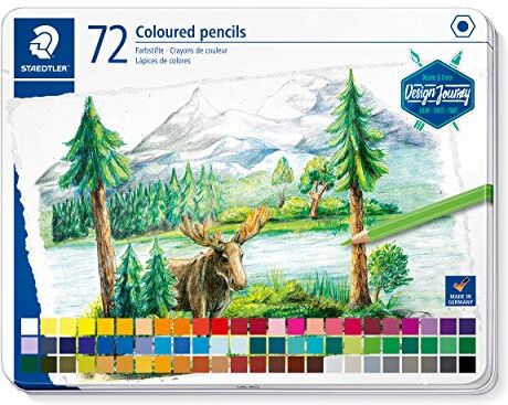 Staedtler Design Journey 146C M72 matite colorate pastello, confezione in latta da 72