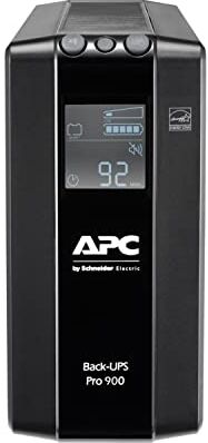 APC by Schneider Electric Back UPS PRO BR900MI Gruppo di Continuità UPS, 900VA, 6 Uscite IEC, Interfaccia LCD, Protezione Linea Dati da 1 GB