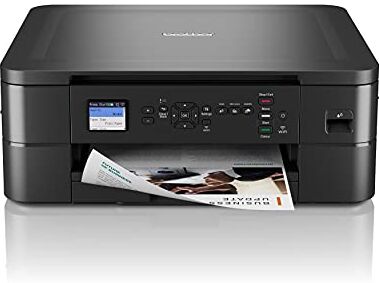 Brother DCPJ1050DW Stampante multifunzione inkjet a colori 3 in 1,Formato A4,Connettività di rete wireless,Stampa fronte-retro automatica,Display LCD da 4,5 cm, Nero