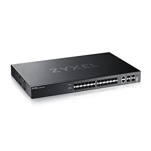 Zyxel 24-Port SFP Nebula Cloud Managed/L3 Switch di Accesso con 6 10G Uplink (2 Copper/4 SFP+) [XGS2220-30F]