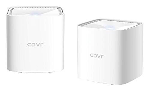 D-Link COVR-1102 Sistema Wi-Fi Mesh Dual Band AC1200, Copertura fino a 325 m, Funziona con Google Assistant, Alexa and IFTTT, Bianco