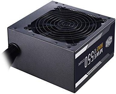 Cooler Master MWE 550 Bronzo 230 V V2 - Alimentatore di rete britannico, 80 Plus Bronzo, Ventilatore HDB sensibile alla temperatura, circuito CC-CC + LLC con binario singolo + 12 V, garanzia 5 anni