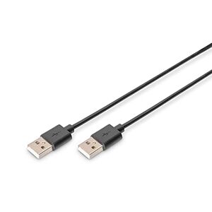 Digitus Cavo di collegamento USB 2.0-3,0 m - Da USB A (M) a USB A (M) - 480 Mbit/s - Compatibile con USB - Nero