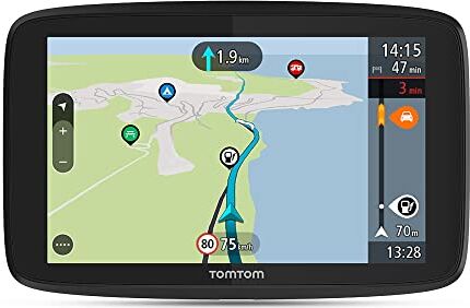 TomTom Navigatore satellitare per camper, caravan e roulotte GO Camper Tour con schermo da 6", PDI per camper, caravan e roulotte, aggiornamenti Wi-Fi,  Traffic, avvisi autovelox e mappe dell'Europa