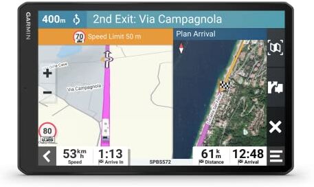 Garmin Camper 1095, Navigatore GPS per Camper e Caravan, Display da 10", Mappa Europa, Navigazione in base a dimensioni