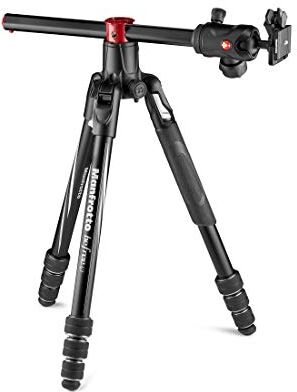 Manfrotto Befree GT XPRO Treppiede Fotocamera in Alluminio, Testa a Sfera Centrale 496, Sistema M-Lock, Colonna 90 Gradi, Piastra 200PL-PRO, Reflex/CSC e Teleobiettivo, Macrofotografia, MKBFRA4GTXP-BH