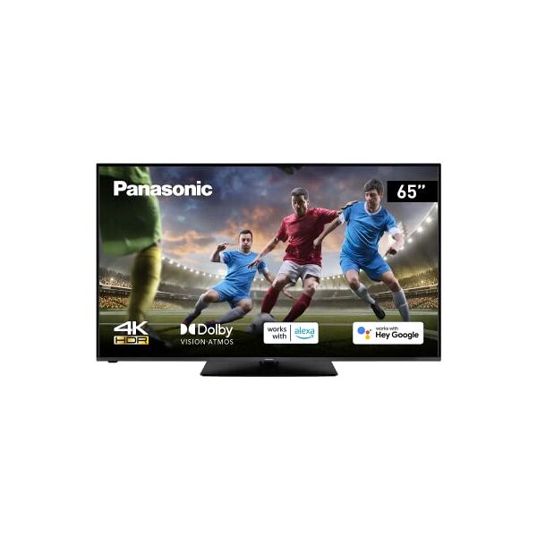 panasonic tv lcd led 4k smart, nero, 65 pollici