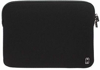 Custodia per laptop da 13 pollici MW, anche per Apple Macbook Pro 13, con imbottitura morbida in memory foam – Custodia per laptop con cerniera e interno antigraffio – Di Base (13", Negro/Bianco)