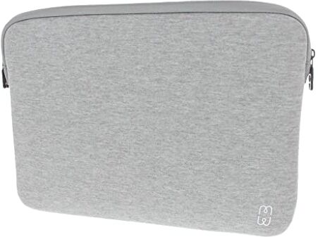 Custodia per laptop da 13 pollici MW, anche per Apple Macbook Pro 13, con imbottitura morbida in memory foam – Custodia per laptop con cerniera e interno antigraffio – Di Base (13", Grigio/Bianco)