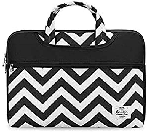 e-Vitta Chevron borsa per notebook 35,6 cm (14") Custodia a tasca Nero, Bianco