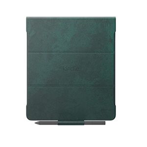 Amazon Custodia in pelle di prima qualità, con copertina pieghevole e aggancio magnetico   Compatibile solo con Kindle Scribe   Verde