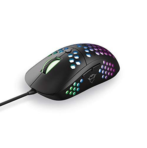 Trust Gaming GXT 960 Graphin Leggero Mouse Gaming (74 grammi, Illuminazione RGB personalizzabile, fino a 10.000 DPI) Nero