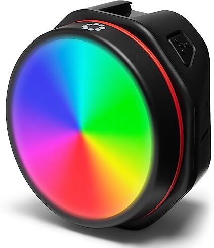 Joby Luce Video 12RGB, Mini Luce LED 360° per Fotocamera/Smartphone, Portatile, Ricaricabile, Faretto LED Dimmerabile 3200-6500K, Cold Shoe, Attacco 1/4"-20, 3 angolazioni per Vlog/Tiktok/Fotografia