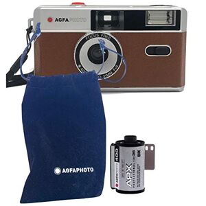 AgfaPhoto - Fotocamera analogica da 35 mm, set con pellicola negativa in bianco e nero + batteria