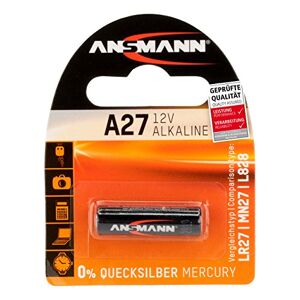 Ansmann Batteria di Marca Alkaline A27 (12V) MN27, V27A per apertura porta garage, sistema di allarme, mini radio, grilletto per videocamera, dispositivi di misura, campana ecc.
