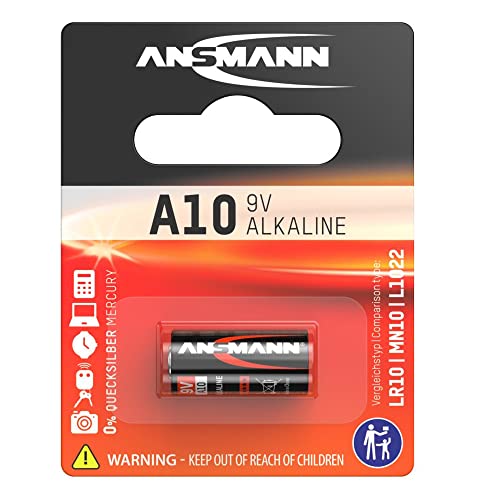 Ansmann 1510-0006 A10 Pile, Batteria Alcaline 9V, Mn10, Lr10