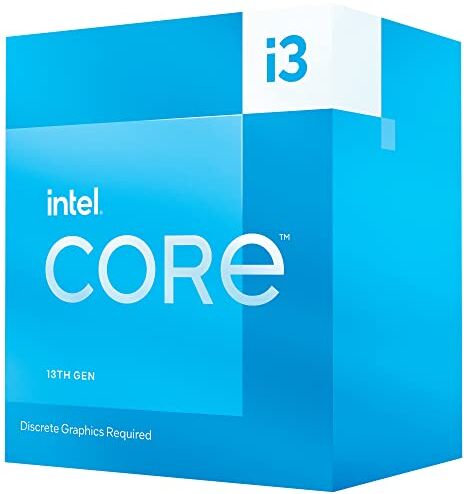 Intel Processore desktop Core i3-13100F 4 core (4 P-core + 0 E-core) 12MB di cache, fino a 4,5 GHz