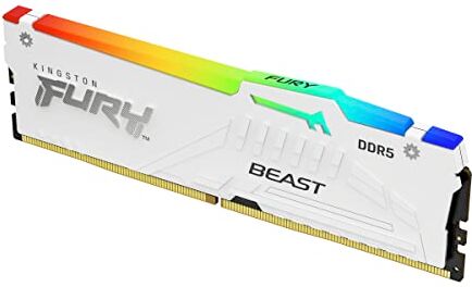 Kingston FURY Beast Bianco RGB EXPO 64GB 6000MT/s DDR5 CL36 DIMM Desktop Gaming Memory Kit of 2 - KF560C36BWEAK2-64