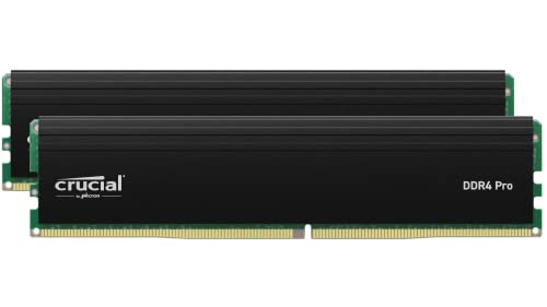 Crucial Pro RAM DDR4 64GB Kit (2x32GB) 3200MHz, Intel XMP 2.0, Memoria PC RAM - CP2K32G4DFRA32A