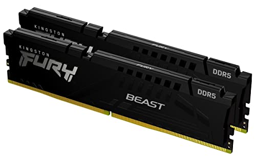 Kingston FURY Beast Black EXPO DDR5 16GB (2x8GB) 6000MT/s DDR5 CL36 DIMM Memoria Gaming per Computer Fissi Kit da 2 - KF560C36BBEK2-16